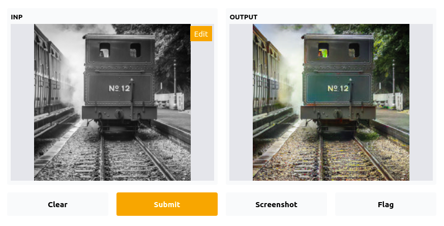 Interface of our Application